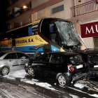 Imagen del accidente del viernes en Estella-Lizarra, en Navarra.