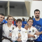 Daniel Pions, primero por la izquierda, durante una competición estatal de judo.