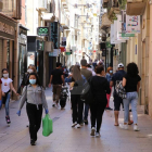 El Eje Comercial de Lleida este lunes por la mañana.