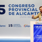 Casado va participar en el congrés provincial del PP d’Alacant.
