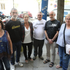 Familiars dels joves d’Altsasu condemnats, ahir a Madrid.