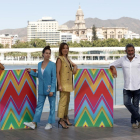 Candela Peña, Paula Usero, Nathalie Poza y Sergi López, protagonistas de ‘La boda de Rosa’, en Málaga.