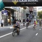 Petits i grans van recórrer els carrers de Lleida amb bicicleta per reivindicar una mobilitat més sostenible a la ciutat.