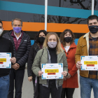 La entrega de premios, ayer en la Oficina Jove de la Segarra.