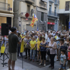 Imagen de los Cantaires per la Llibertat, ayer en la plaza de la Paeria de Lleida.