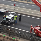 Imatge de l’accident en el qual van morir dos lleidatanes el febrer del 2018 a Tarragona.