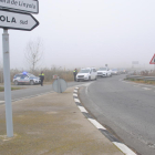 Control de Mossos ahir al matí a l’accés sud a Linyola.