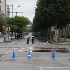Imagen de la avenida Madrid sin tráfico el 16 de mayo, cuando se cortó por primera vez. 