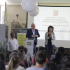 Josep Bargalló y Teresa Jordà, ayer durante la inauguración del curso.