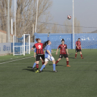 Una jugada del partido de ayer entre el AEM y el Pallejà.