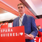 El presidente del Gobierno, Pedro Sánchez, ayer, en el comité federal del PSOE celebrado en Madrid.