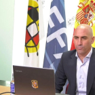 Luis Rubiales se reunió ayer con los miembros de la UEFA a través de una videoconferencia.