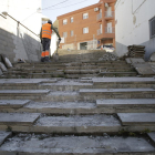 Imatge d’arxiu de la millora d’unes escales al carrer García Lorca.