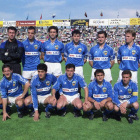 Alineación del Lleida en el partido ante el Mirandés, en 1990.