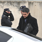 El mayor de los Mossos d'Esquadra, Josep Lluís Trapero, a su salida de la primera sesión del juicio.