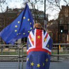 Una manifestante a favor de la permanencia del Reino Unido en la UE, en Londres.