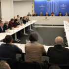 Un moment de la reunió d'aquest dimecres a Lleida, encapçalada pel president Torra.