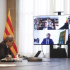Quim Torra va dirigir el Consell Executiu celebrat ahir per videoconferència.