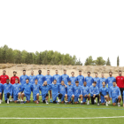 Sessió de fotos del Lleida Esportiu al camp de l'Alcoletge
