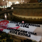 Imatge de l’acció a la plaça de la Pau de Lleida.