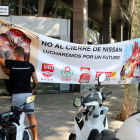 Protesta dels treballadors de Nissan dimarts a Barcelona.