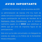 Alerten d'un error tipogràfic en les participacions de la Pastisseria Ribes de Torrefarrera