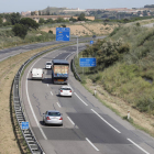 Imagen del tramo de la autovía A-2 donde empezará la reforma del firme el 1 de junio.