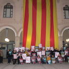Las entidades del comité de huelga de Lleida, ayer en la UdL.