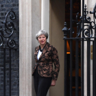 La ‘premier’ britànica, Theresa May, ahir, a Downing Street.