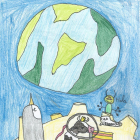 El dibuix del guanyador del concurs 'La vaca de l'Esbaiola't', l'Arnau Berenguer de 8 anys.