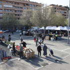 Mercat de fruites i verdures a Lleida el passat dissabte.