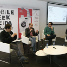 Momento de la primera mesa redonda de la Mobile Week de Lleida ayer. 