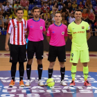 Joel, a la izquierda, en las semifinales de la Copa Catalunya.