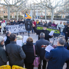 La manifestación de Tàrrega culminó con cantada de villancicos a cargo de la Coral Ramon Carnicer.