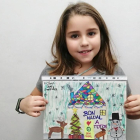 La ganadora de la novena edición del concurso Postals de Nadal de Enginyers Lleida, Clara Jené. 