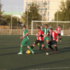 Una acción del partido entre el Magraners y el Bell-lloc. 