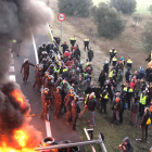 El tall de l'autovia a Tàrrega