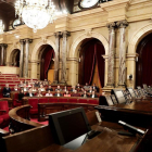 Diputados de Cs, ayer en el Parlament de Catalunya.
