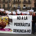 Imagen de archivo de una protesta en Barcelona contra la pederastia. 