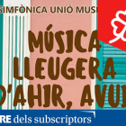 La Banda Simfònica Unió Musical de Lleida ens interpretarà cançons clàssiques de la música popular.