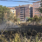 Imatge de l’incendi al carrer Ciutadella.
