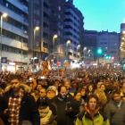 Massiva manifestació a Lleida