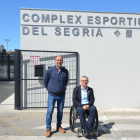 El concejal de Deportes de Torrefarrera, Albert Roig, junto al alcalde Jordi Latorre.