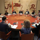 Un moment de la reunió d’ahir del Consell Executiu a Barcelona.
