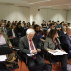 La sala de conferencias del Colegio de Abogados durante la jornada.