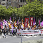 Imagen de archivo de una manifestación del 1 de mayo en Lleida.
