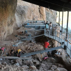Excavacions al jaciment de la Roca dels Bous, a Sant Llorenç de Montgai, a la Noguera.