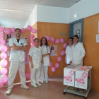 El equipo de Radiodiagnóstico del Hospital del Pallars, durante el Día contra el Cáncer de Mama. 