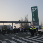 A primera hora del matí, piquets van bloquejar el CIM Lleida.