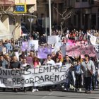 Manifestación en la Mariola tras el asesinato de Mónica Pérez.